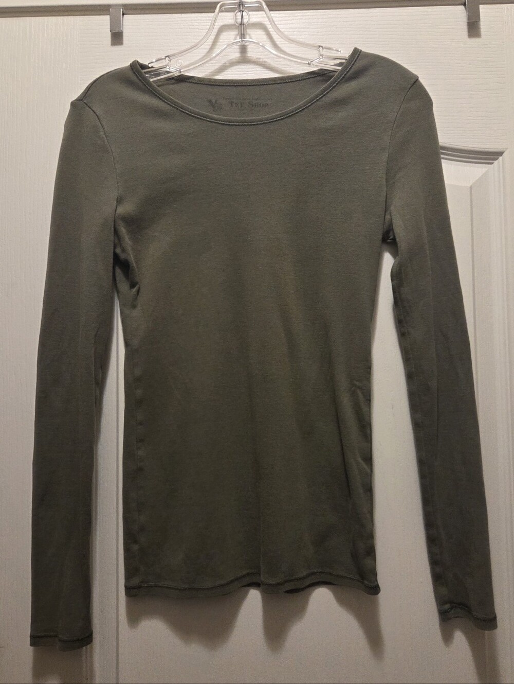 VS Tee Shop Olive Long Sleeve Scoop Neck Tee